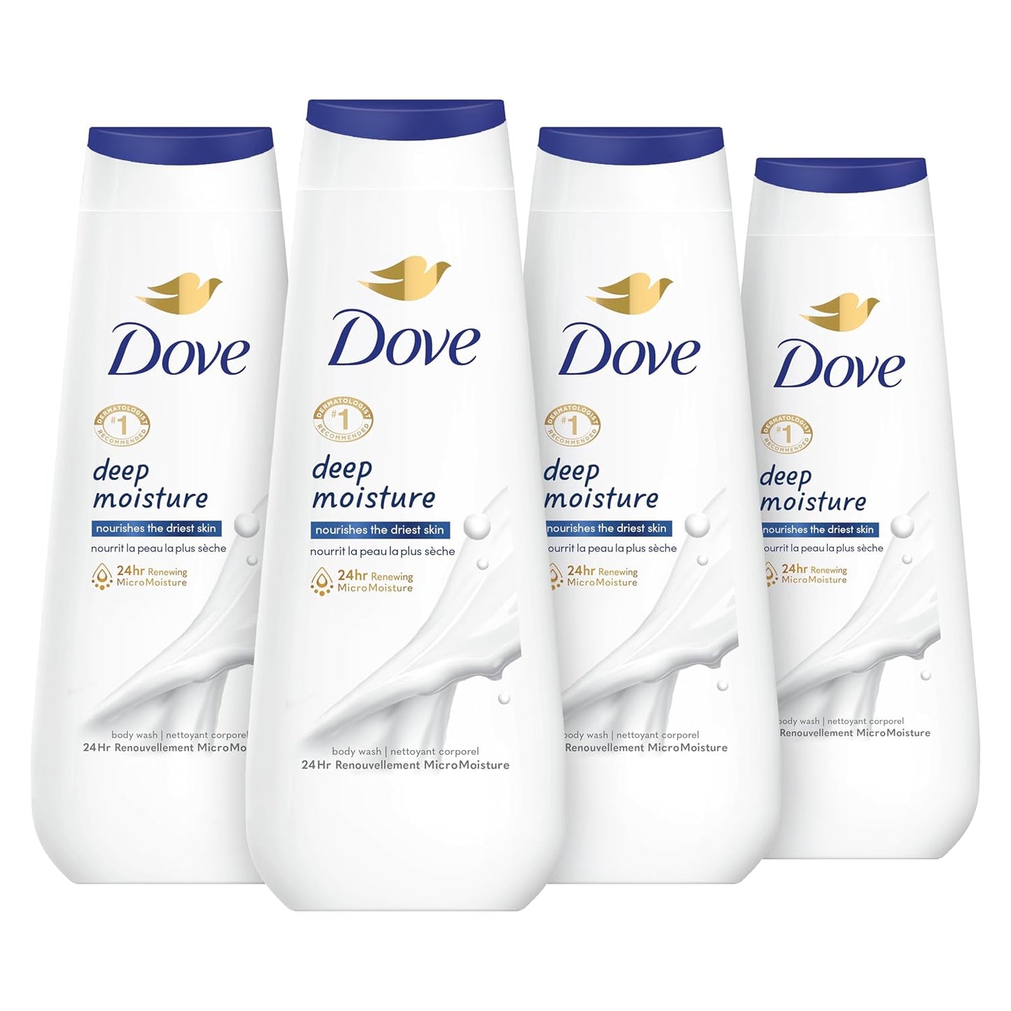 Dove Body Wash with Pump Deep Moisture For Dry Skin Moisturizing Skin Cleanser with 24hr Renewing MicroMoisture Nourishes The Driest Skin