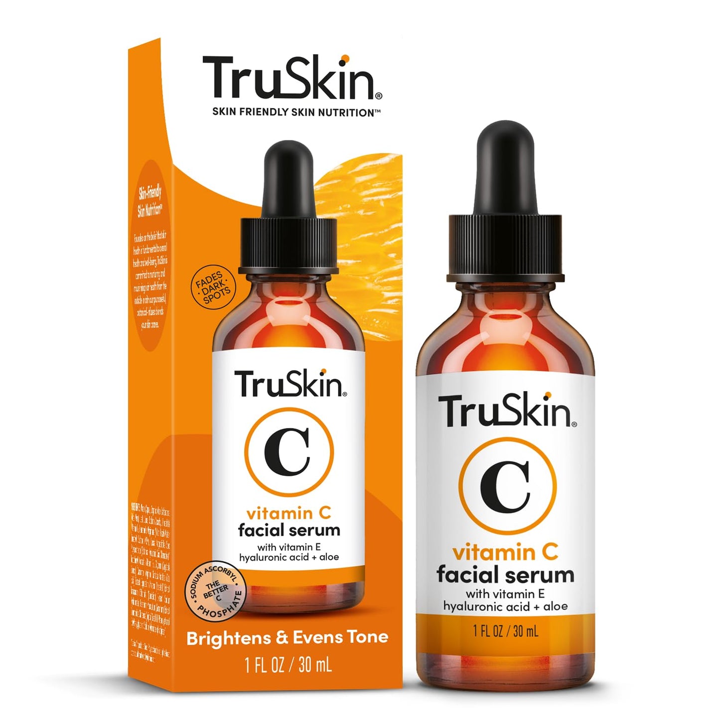 TruSkin Vitamin C Serum – Anti Aging Facial Serum with Vitamin C, Hyaluronic Acid, Vitamin E & More – Brightening Serum for Dark Spots, Even Skin Tone, Eye Area, Fine Lines & Wrinkles, 1 Fl Oz