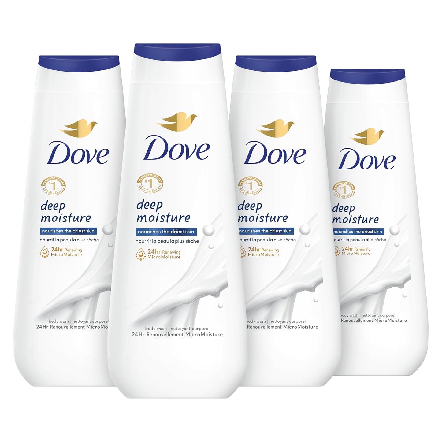 Dove Body Wash with Pump Deep Moisture For Dry Skin Moisturizing Skin Cleanser with 24hr Renewing MicroMoisture Nourishes The Driest Skin