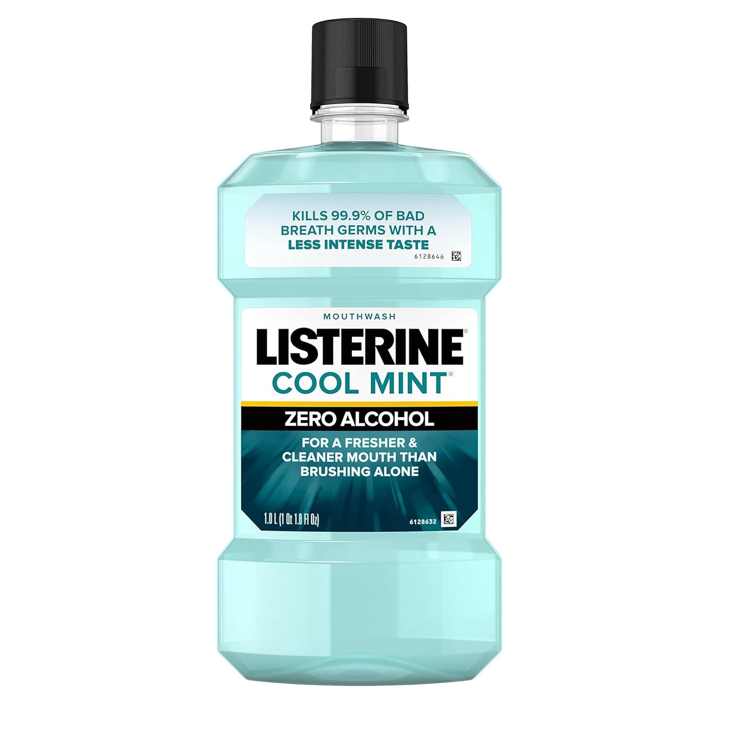 Listerine Mouthwash, Antiseptic, Antibacterial, Bad Breath Treatment, Plaque & Gingivitis Protection, Gum Disease Treatment, Mouth Wash for Adults; Cool Mint Flavor, 1 L