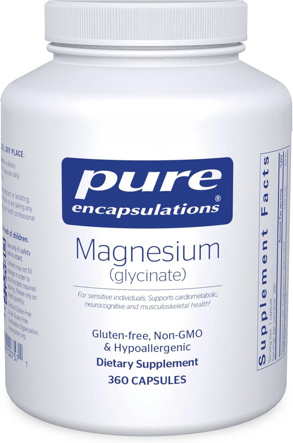 Pure Encapsulations Magnesium (Glycinate) - Supplement to Support Stress Relief, Sleep, Heart Health, Nerves, Muscles, and Metabolism* - with Magnesium Glycinate