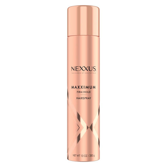 Nexxus Maximum Hold Finishing Hair Spray, for Control, Hold Hairspray for Women Hair Styling, Pink, 10 oz