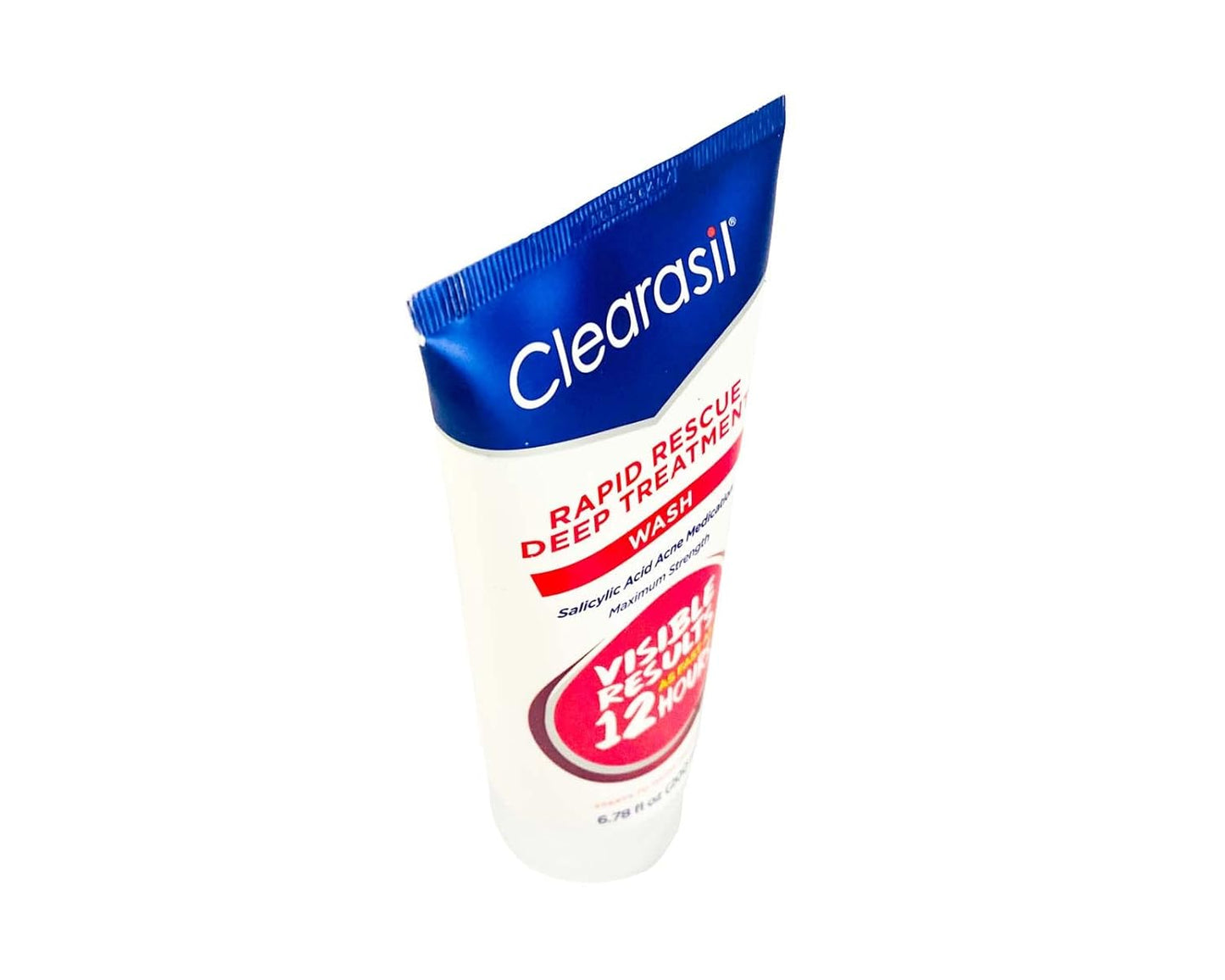 Clearasil Rapid Rescue Deep Treatment Acne Face Wash, Maximum Strenght with 2% Salicylic Acid Acne Medication, Acne Facial Cleanser, 6.78 fl oz