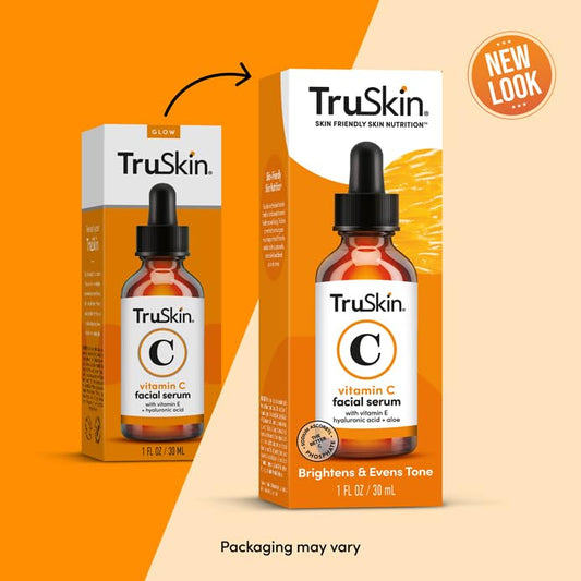 TruSkin Vitamin C Serum – Anti Aging Facial Serum with Vitamin C, Hyaluronic Acid, Vitamin E & More – Brightening Serum for Dark Spots, Even Skin Tone, Eye Area, Fine Lines & Wrinkles, 1 Fl Oz