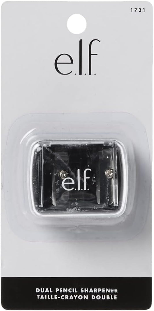 e.l.f., Dual-Pencil Sharpener, Convenient, Essential Tool, Sharpens, Easy To Clean, Travel-Friendly, Compact, Includes Bonus Small Sharpener