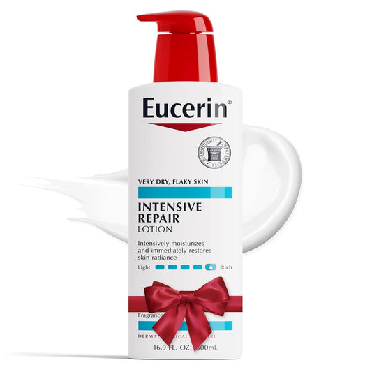 Eucerin Intensive Repair Body Lotion for Very Dry, Flaky Skin, Fragrance Free Body Moisturizer with Alpha Hydroxy