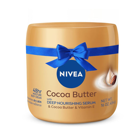 NIVEA Cocoa Butter Body Cream with Deep Nourishing Serum, 16 Ounce