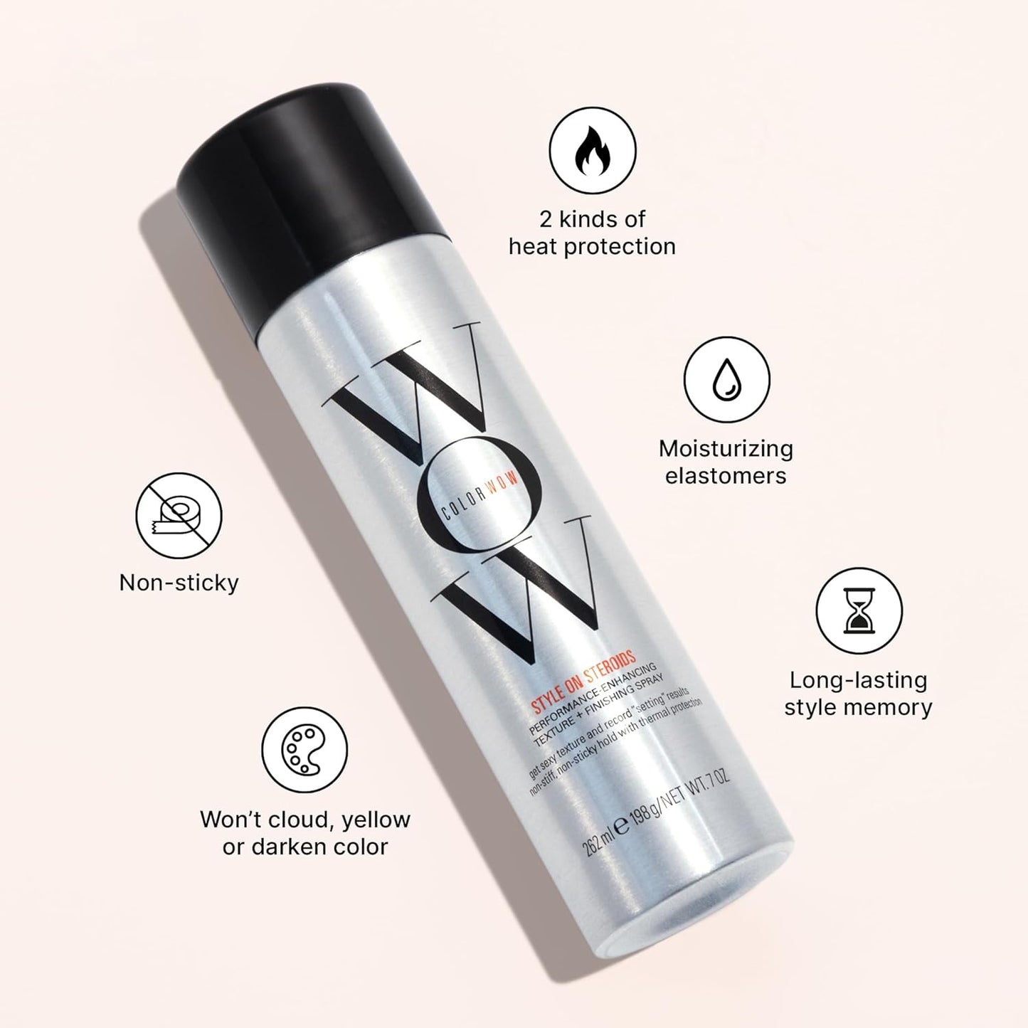 COLOR WOW STYLE ON STEROIDS Texturizing Spray – Achieve Instant Sexy Volume and Texture | Non-Sticky & Moisturizing