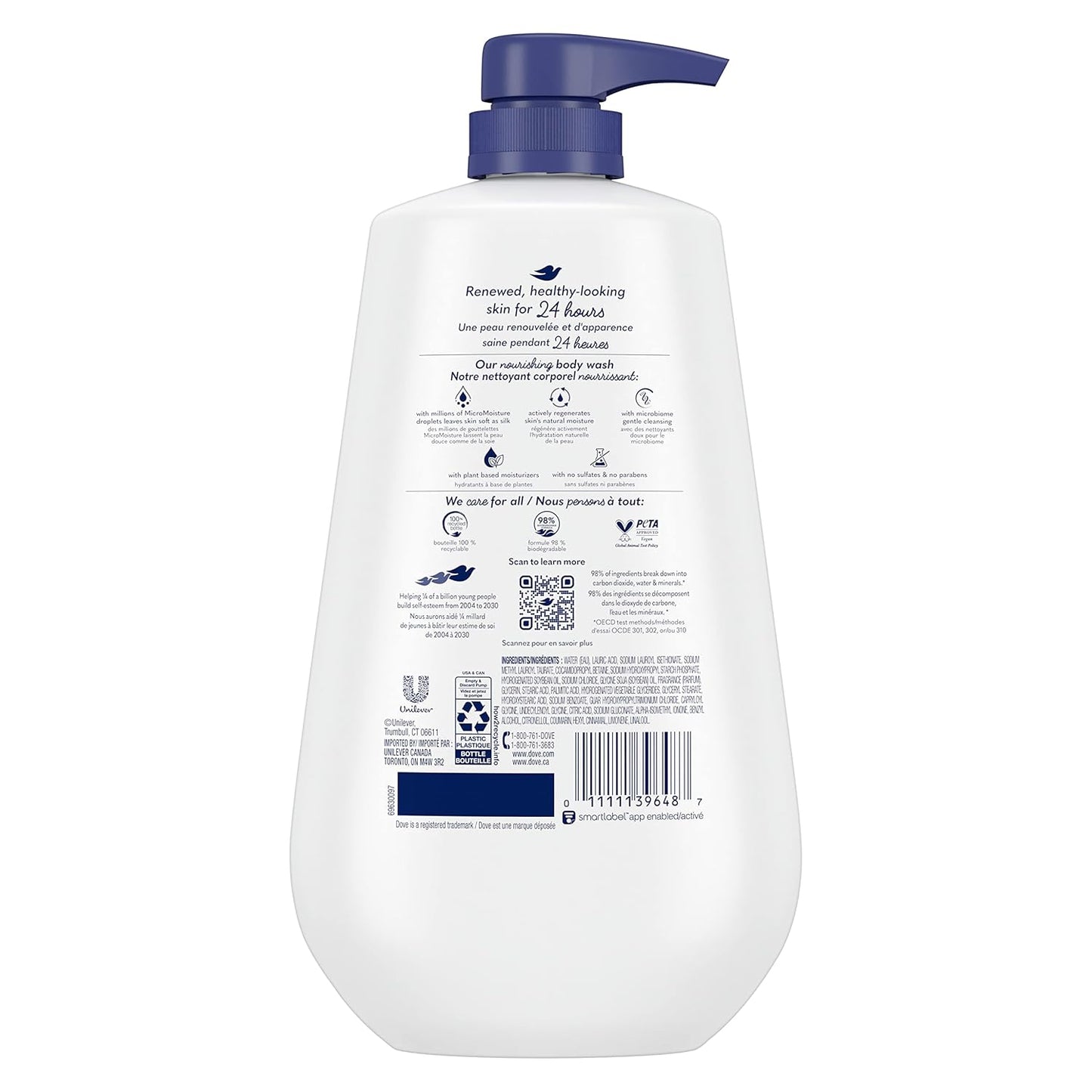 Dove Body Wash with Pump Deep Moisture For Dry Skin Moisturizing Skin Cleanser with 24hr Renewing MicroMoisture Nourishes The Driest Skin