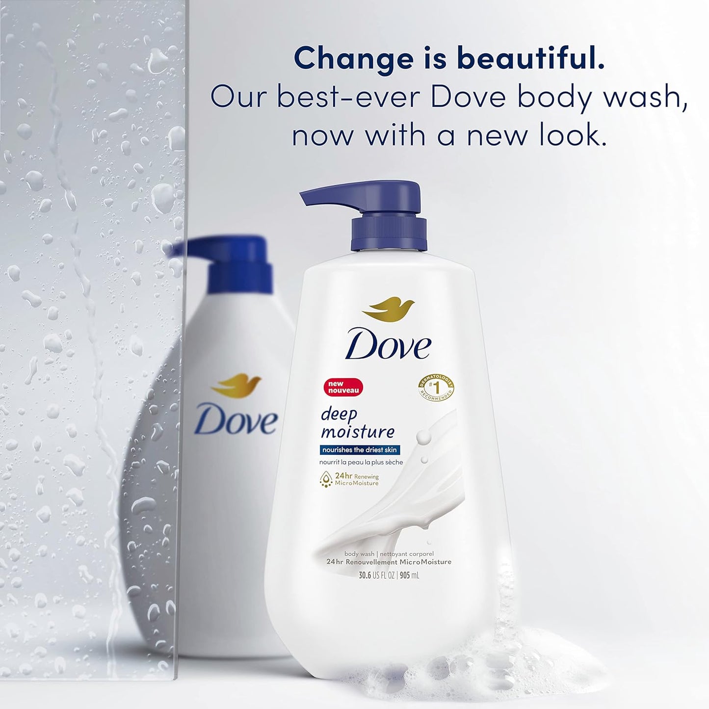 Dove Body Wash with Pump Deep Moisture For Dry Skin Moisturizing Skin Cleanser with 24hr Renewing MicroMoisture Nourishes The Driest Skin