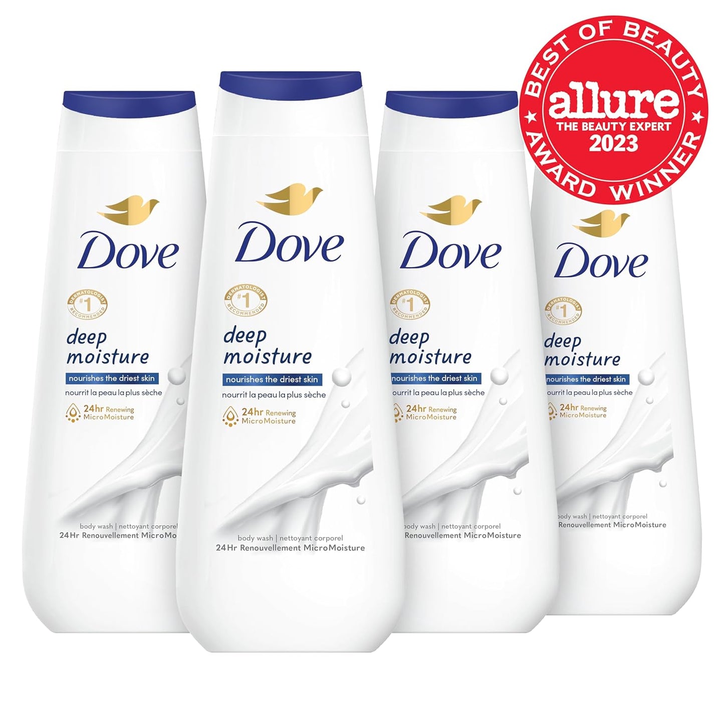 Dove Body Wash with Pump Deep Moisture For Dry Skin Moisturizing Skin Cleanser with 24hr Renewing MicroMoisture Nourishes The Driest Skin