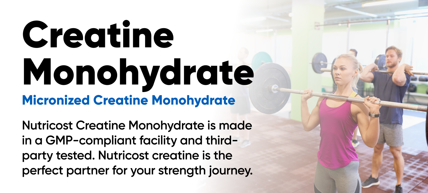 Nutricost Creatine Monohydrate Micronized Powder 500G, 5000mg Per Serv (5g) - Micronized Creatine Monohydrate