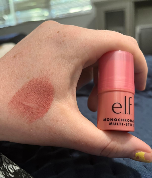 e.l.f. Monochromatic Multi Stick, Luxuriously Creamy & Blendable Color, For Eyes, Lips & Cheeks, Dazzling Peony, 0.17 Oz