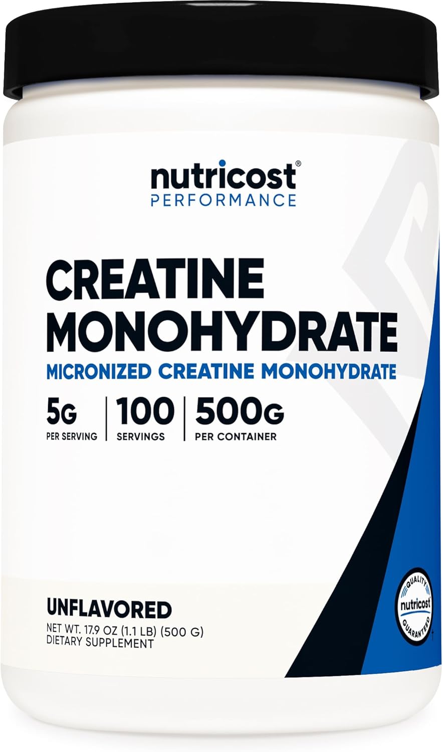 Nutricost Creatine Monohydrate Micronized Powder 500G, 5000mg Per Serv (5g) - Micronized Creatine Monohydrate